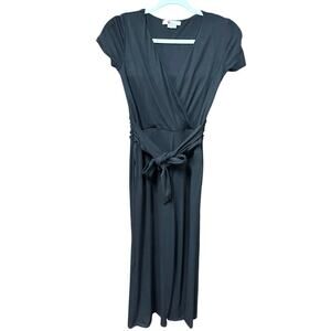 Boden Jumpsuit Romper Wide Leg  Cropped Pockets Black 6P Classic Timeless style
